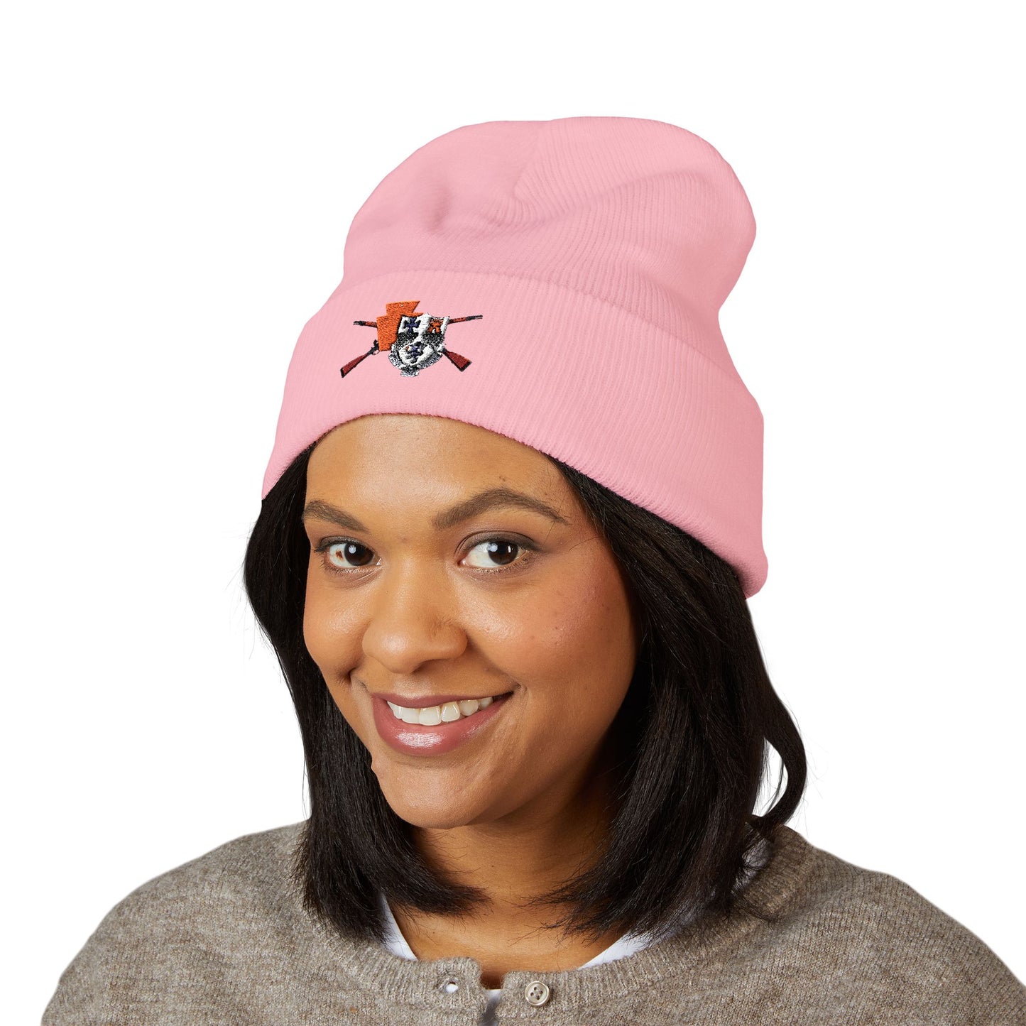 Embroidered Paxton Cuffed Beanie