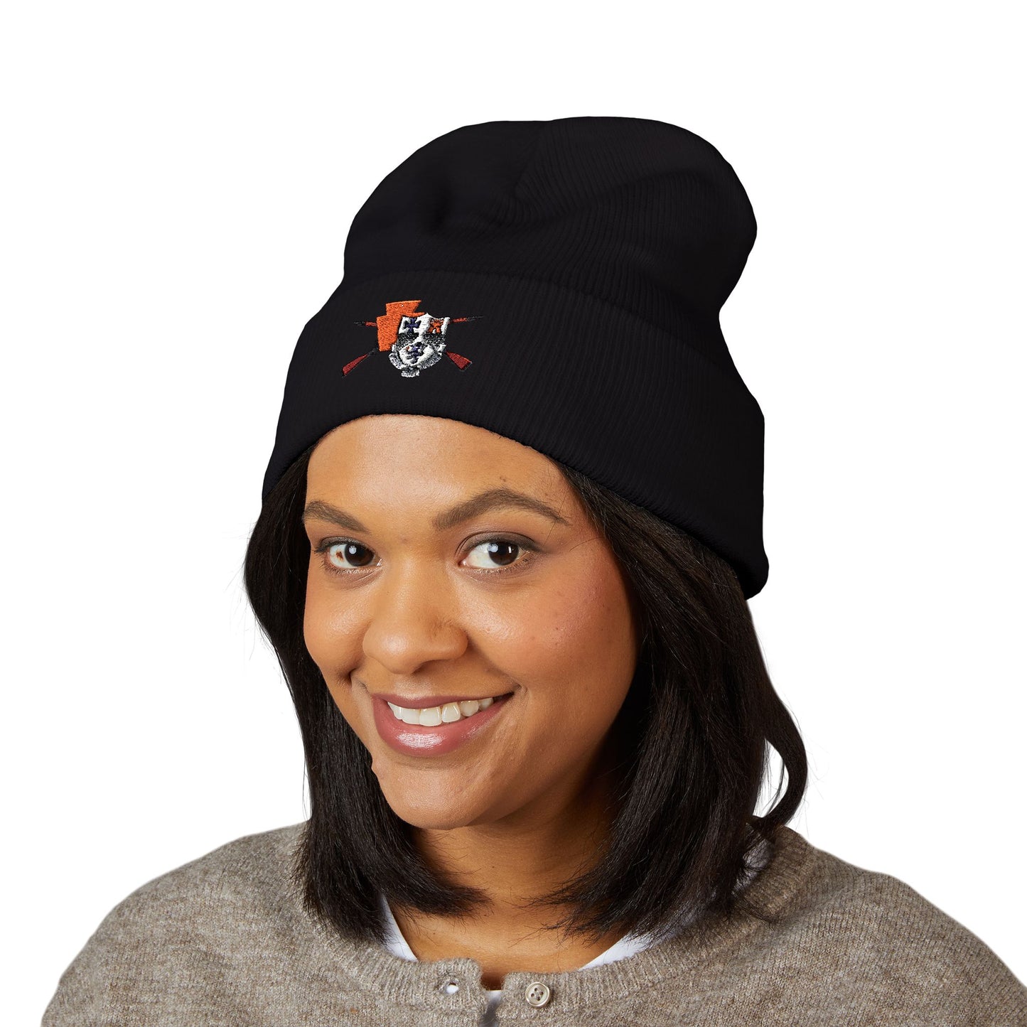 Embroidered Paxton Cuffed Beanie