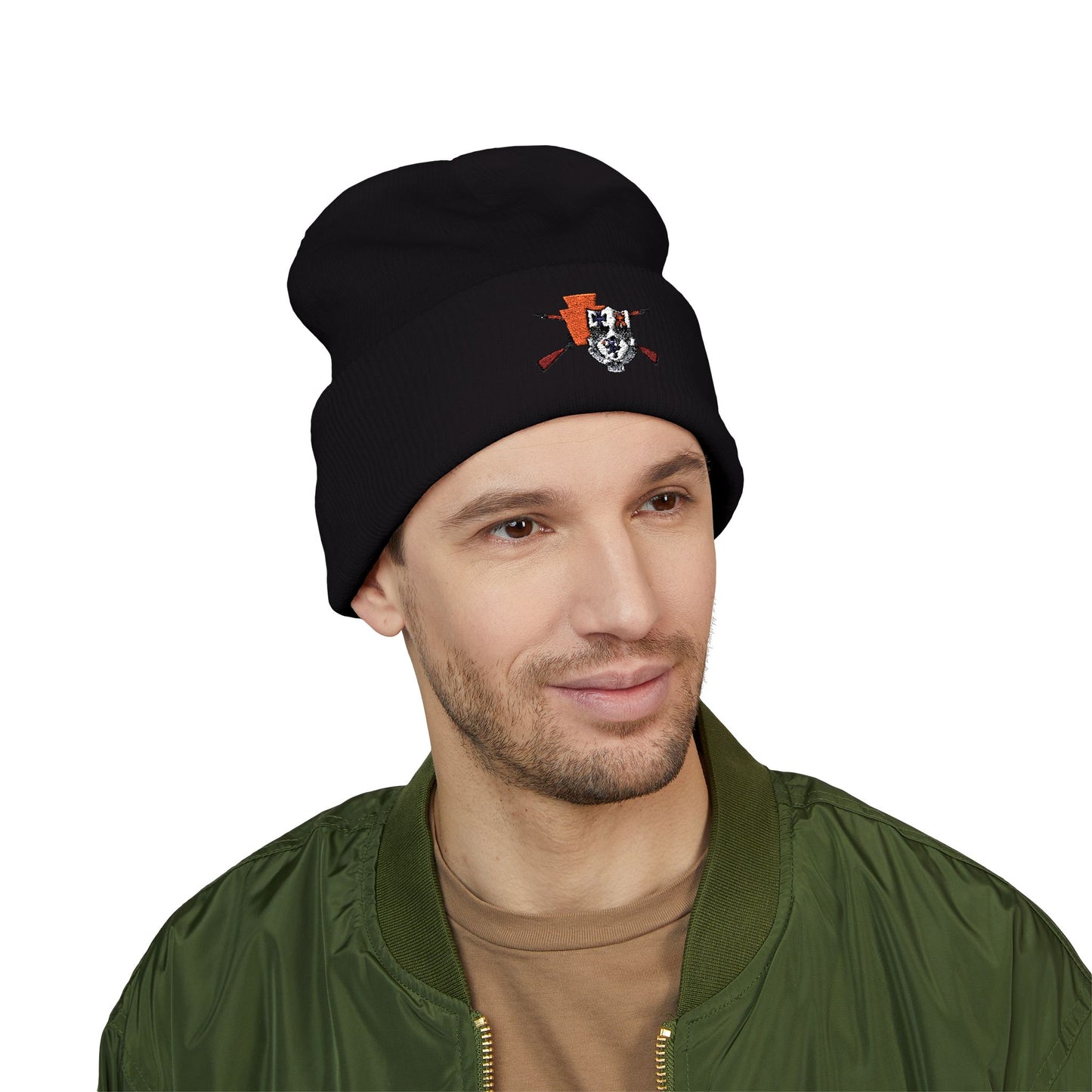Embroidered Paxton Cuffed Beanie