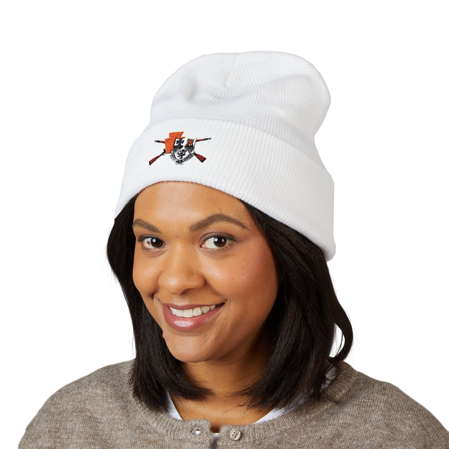 Embroidered Paxton Cuffed Beanie